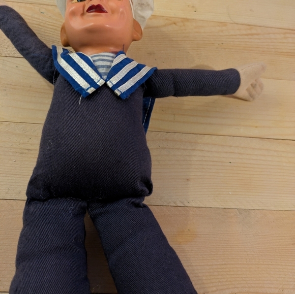 Vintage Sailor Doll with Blue Outfit - Picture 7 of 7